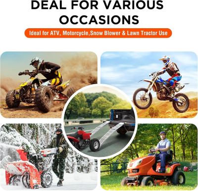 Image showing 7 th Rockland 72 x 9in. Tri-Fold Steel Truck Ramps, 1000 lb. Capacity