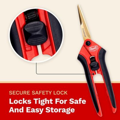 Image showing  6 in. Titanium Curved Blade Pruner, Premium Quality with Ambidextrous Low Profile Handles (1-Pack)