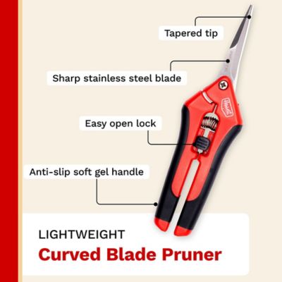 Image showing  6 in. Stainless Steel Straight Blade Pruner, Premium Quality with Anti-Slip Soft.-Gel Handles, 1 pk.