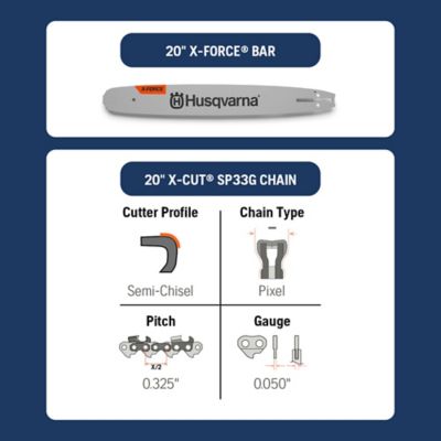 Image showing 9 th Husqvarna 450S Rancher 50.2-cc 20 in. Gas Chainsaw, 2-Cycle X-Torq Engine