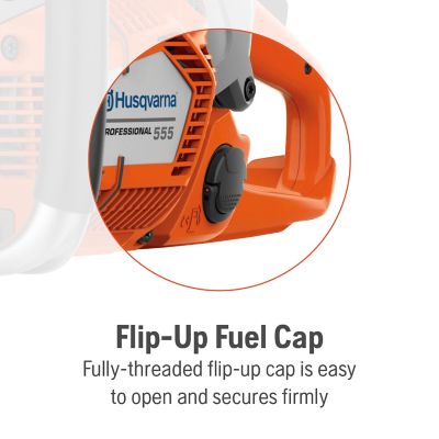 Image showing 7 th Husqvarna 555 59.8-cc 24 in. Professional Gas Chainsaw, 2-Cycle X-Torq Engine