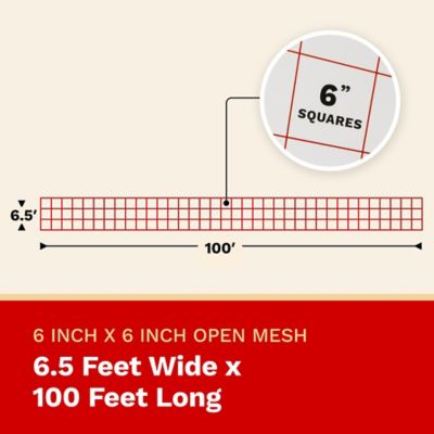 Image showing  6.5 ft. x 100 ft. Heavy-Duty Garden Trellis Netting, 6 in Mesh Squares (1-Pack)
