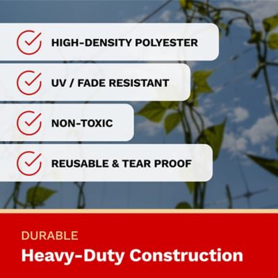 Image showing  4 ft. x 3280 ft. Heavy-Duty Garden Trellis Netting, 6 in Mesh Squares (1-Pack)