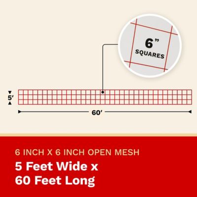 Image showing  5 ft. x 60 ft. Soft. Polyester Trellis Netting, 6 in. Mesh Squares (1-Pack)