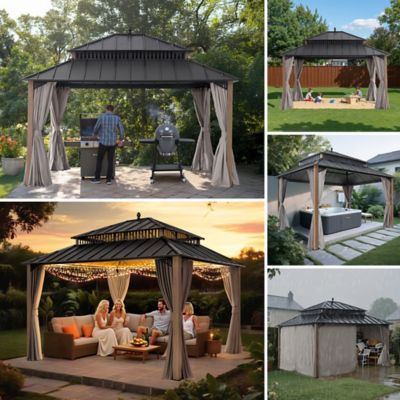 Image showing  14 ft. x 12 ft. Kingston Hardtop Rectangular Gazebo