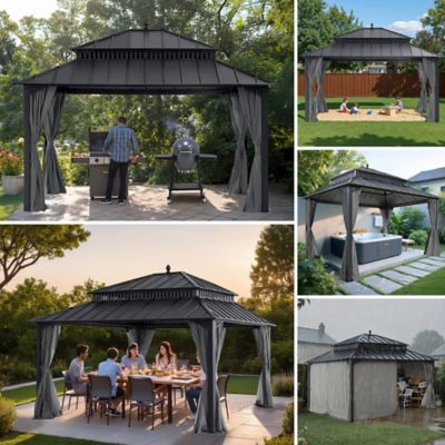 Image showing  14 ft. x 12 ft. Kingston Hardtop Rectangular Gazebo