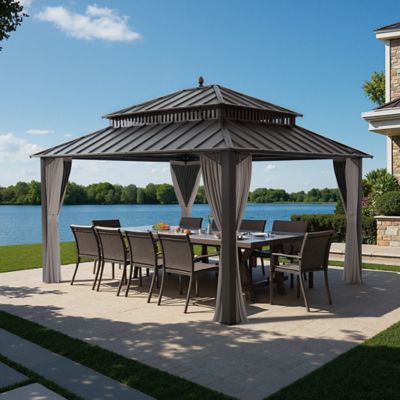 Image showing  14 ft. x 12 ft. Kingston Hardtop Rectangular Gazebo