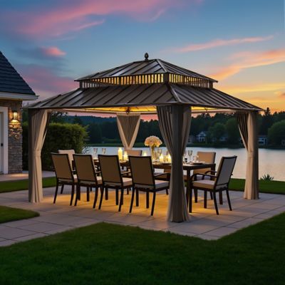 Image showing  14 ft. x 12 ft. Kingston Hardtop Rectangular Gazebo