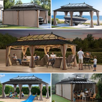 Image showing  20 ft. x 12 ft. Kingston PC Top Rectangular Gazebo