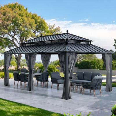 Image showing  20 ft. x 12 ft Kingston Hardtop Rectangular Gazebo