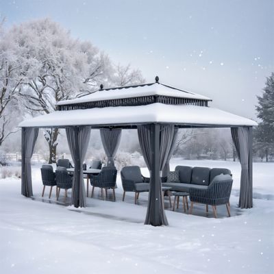 Image showing 9 th Sunjoy 20 ft. x 12 ft Kingston Hardtop Rectangular Gazebo
