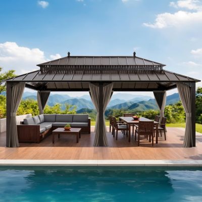 Image showing  20 ft. x 12 ft Kingston Hardtop Rectangular Gazebo