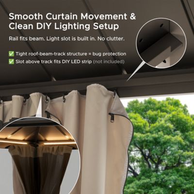 Image showing 7 th Sunjoy 20 ft. x 12 ft Kingston Hardtop Rectangular Gazebo