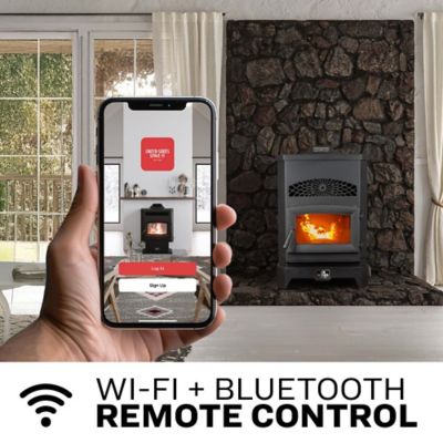 Image showing  2500 sq. ft. Wi-Fi Pellet Stove, 130 lb. Hopper Size