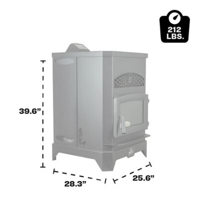 Image showing  2500 sq. ft. Wi-Fi Pellet Stove, 130 lb. Hopper Size
