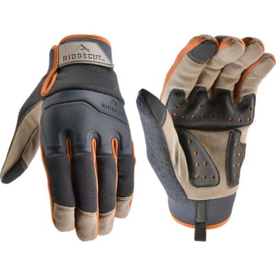 Ridgecut Men's Anti-Vibration High-Dexterity Synthetic Leather Work Gloves