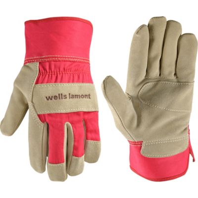 Wells Lamont Women's Pink Leather Palm Gloves