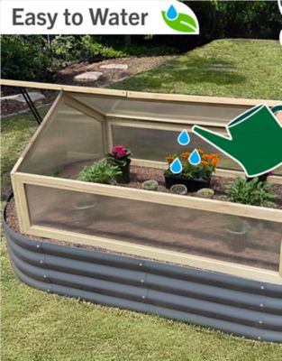 Image showing  Wooden Frame Two-Door Greenhouse