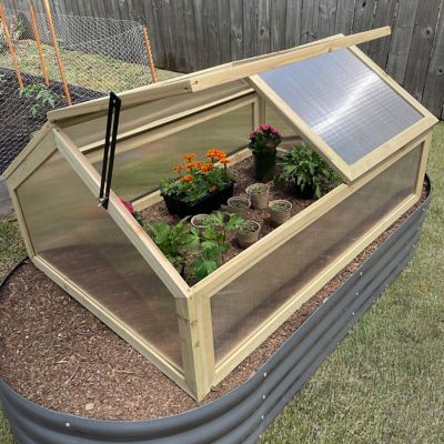 Image showing 5 th Garden Craft Wooden Frame Two-Door Greenhouse