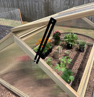 Image showing 9 th Garden Craft Wooden Frame Two-Door Greenhouse