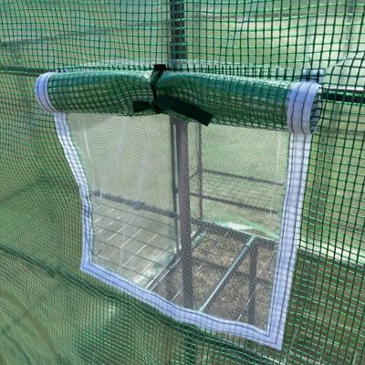 Image showing 8 th Garden Craft Walk-in Greenhouse with Shelves
