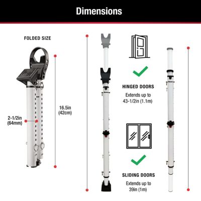 Image showing 5 th Master Lock Folding Door Security Bar