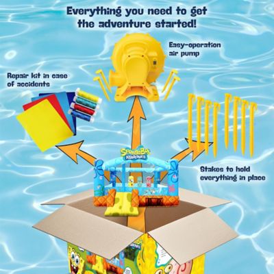 Image showing  SpongeBob Inflatable Bounce House for Kids with Air Blower, Stakes & Repair Kit