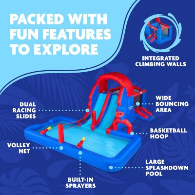 Image showing  Ultra All-Play Inflatable Water Slide Park with Bounce House, Volley Net & Deep Pool