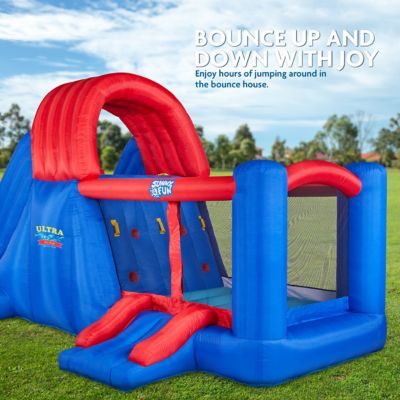 Image showing 7 th Sunny & Fun Ultra All-Play Inflatable Water Slide Park with Bounce House, Volley Net & Deep Pool