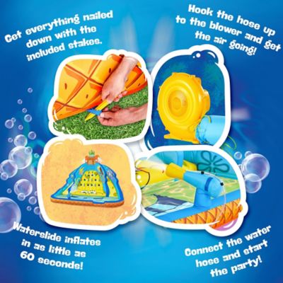 Image showing  SpongeBob Ultra Climber Inflatable Water Slide with Climbing Wall, Two Slides & More!