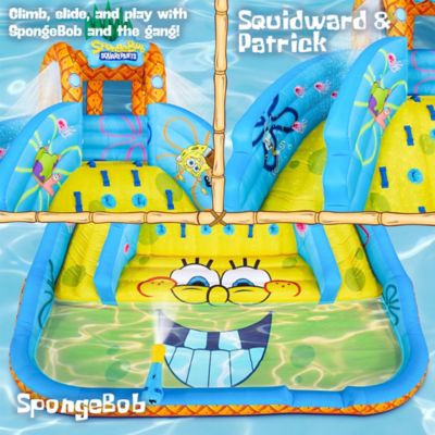 Image showing  SpongeBob Ultra Climber Inflatable Water Slide with Climbing Wall, Two Slides & More!