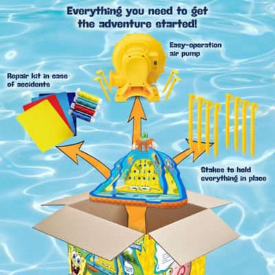 Image showing  SpongeBob Ultra Climber Inflatable Water Slide with Climbing Wall, Two Slides & More!