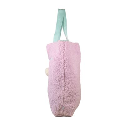 Image showing  Snuggle Tote XL - The Oversized Sherpa Tote Bag for Sleepovers - Violet Dream