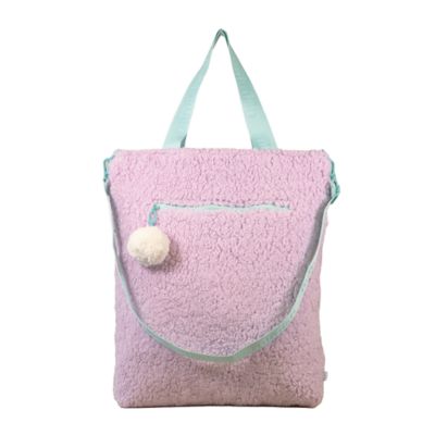 Image showing  Snuggle Tote XL - The Oversized Sherpa Tote Bag for Sleepovers - Violet Dream