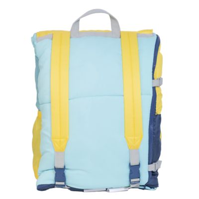 Image showing  Sleep-N-Pack - Big Kid Size Color Block Cali Teal, Buttercup Yellow & Navy Blue