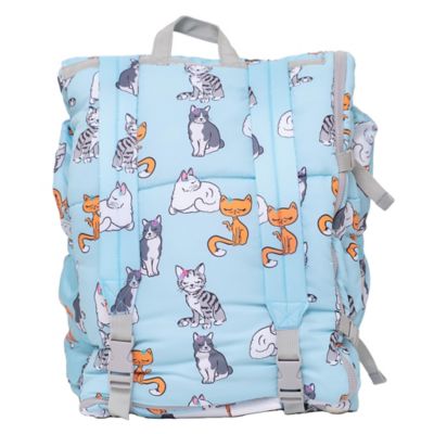 Image showing  Sleep-N-Pack Big Kid Sleeping Bag Backpack - Sweet Cats Print