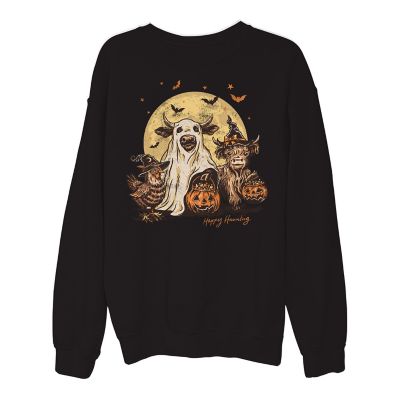 Goodie Two Sleeves Women's Happy Haunt Halloween Sweatshirt