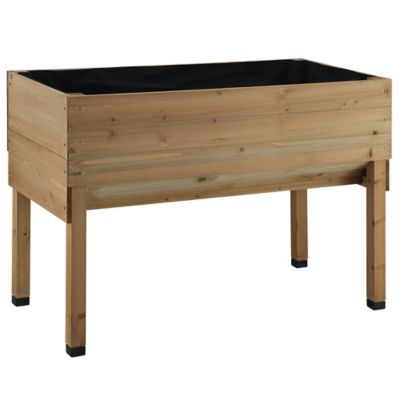 Image showing  Wood Raised Garden Planter, 48 in. x 24 in.