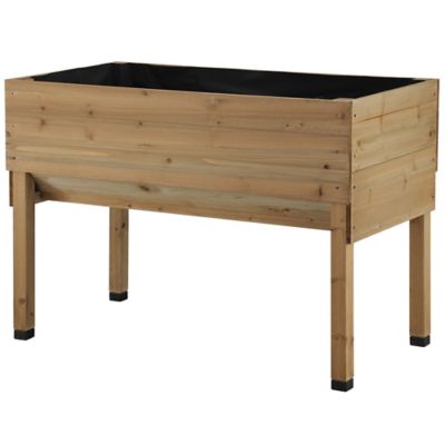 Image showing  Wood Raised Garden Planter, 48 in. x 24 in.