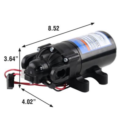 Image showing  12V On-Demand Diaphragm Pump - 2.2GPM, 70 PSI Max, 3/4 in. QA Ports