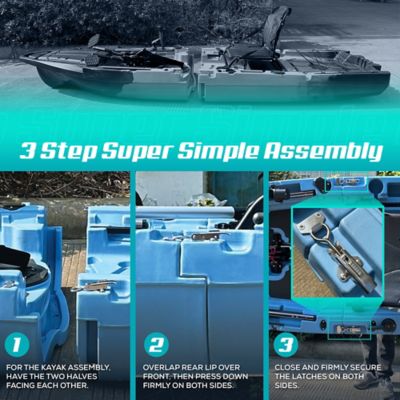 Image showing  10 ft. Recon Modular Fin Drive Pedal Fishing Kayak 430 lb. Capacity 2 Piece