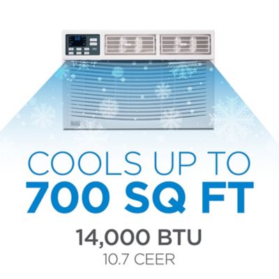 Image showing  Window Air Conditioner 14000 BTU, AC Window Unit Cools Up to 700 Square Feet, White