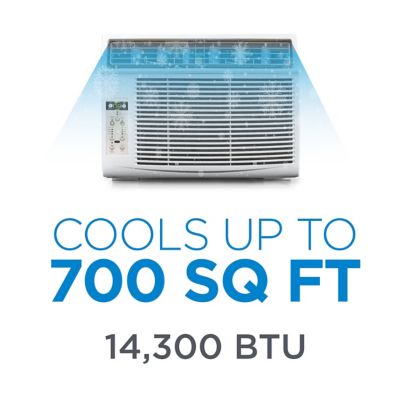Image showing  14,300 Remote Control and Adjustable Thermostat Window Air Conditioner