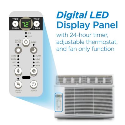 Image showing  14,300 Remote Control and Adjustable Thermostat Window Air Conditioner