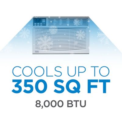 Image showing  8000 BTU Window Air Conditioner Unit, AC Cools Up to 350 Square Feet, White