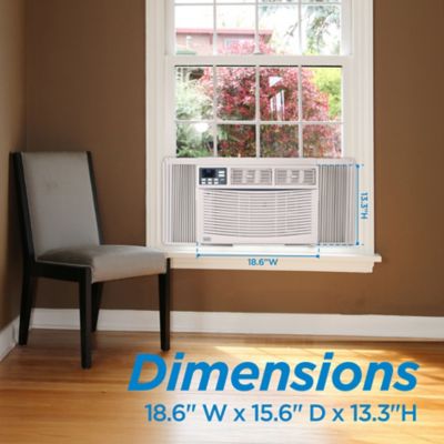 Image showing 6 th Black & Decker 8000 BTU Window Air Conditioner Unit, AC Cools Up to 350 Square Feet, White