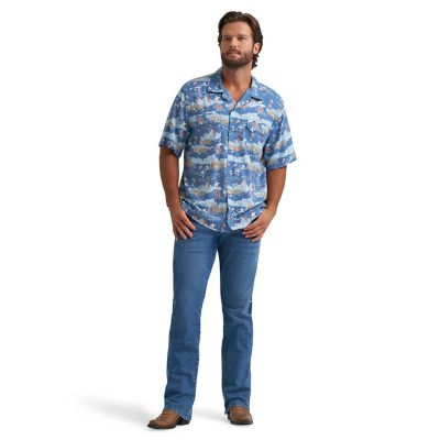 Wrangler Men's Coconut Cowboy Short Sleeve Snap Shirt