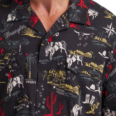 Image showing 2 th Wrangler Men's Coconut Cowboy Short Sleeve Snap Shirt