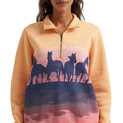 Image showing  Women's Retro Quarter Zip Sweatshirt