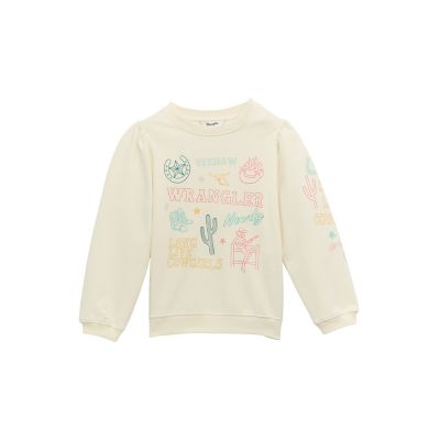 Wrangler Girl's Crew Neck Western Sweatshirt